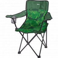 Кресло складное «Ника» Премиум 5, ПСП5, тропические листья на темном