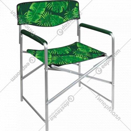 Кресло складное «Ника» Привал, КС3, тропические листья на темном