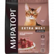 Корм для кошек «Мираторг» Extra Meat, для домашних кошек старше 1 года, с говядиной, Black Angus, 1.2 кг