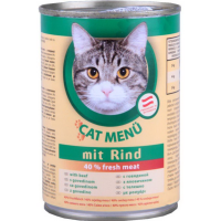 

Конс.корм д/кошек "CAT MENU" (гов.) 415г