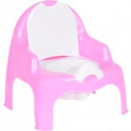 Горшок-стульчик «Эльфпласт» EP023, розовый/белый