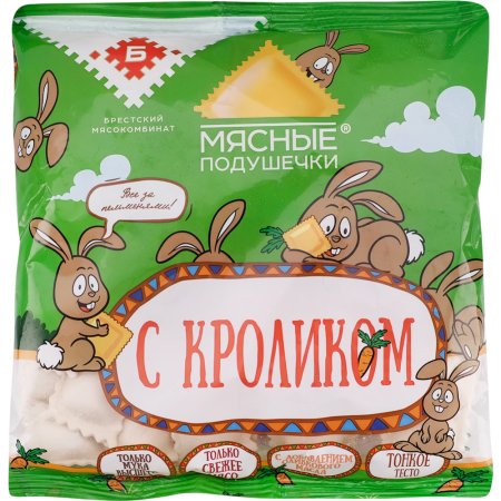 Пельмени Мясные подушечки с кроликом, 430 г