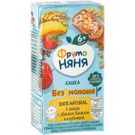 Каша безмолочная Фруто Няня 5 злаков с яблоком, бананом и клубникой, 0.2 л