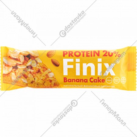 Батончик финиковый «Finix» Banana Cake, с протеином, бананом и миндалем, 30 г