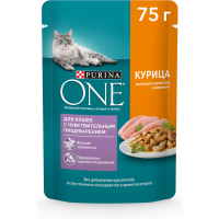 

Корм д/к с чув.пищ."PURINA ONE"(кур)75г