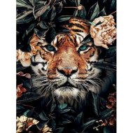 Алмазная живопись «Darvish» Тигр в цветах, DV-9512-7, 30х40 см