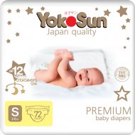 Подгузники детские «YokoSun» Premium, размер S, 3-6 кг, 72 шт