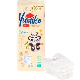 Под­гуз­ни­ки-тру­си­ки «Yumiko» 9-17 кг, размер 5, 40 шт