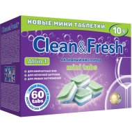 Таблетки для посудомоечной машины «Clean&Fresh» Mini tabs, 60х10 г