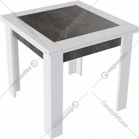 Раздвижной стол «ТриЯ» Хьюстон 3, ателье темный/белый, 790х790 мм
