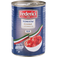 

Томаты"FEDERICI"(резаные,в с/соку) 400г