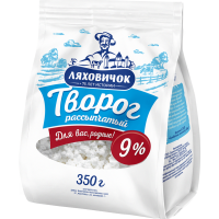 

Творог рассып."ЛЯХОВИЧОК"(ф/пак,9%)350г