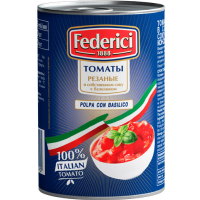

Томаты "FEDERICI"(рез,в с/с,базилик)400г