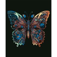 Набор для рисования «Darvish» по номерам, Бабочка, на черном холсте, DV-14441, 40х50 см