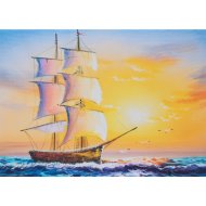 Набор для рисования «Darvish» по номерам, Корабль, DV-9520-11, 40х30 см