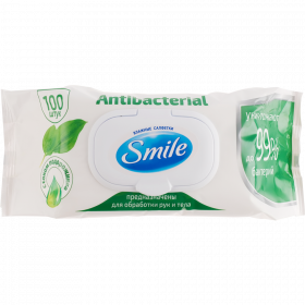 Салфетки влажные «Smile» антибактериальные, 100 шт