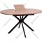 Обеденный стол «Listvig» Vega, дуб канзас/черный, 135х100 см