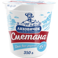 

Сметана (15% ж., п/ст. стак.)350г