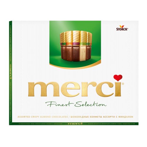 Набор шоколада «Merci» ассорти с миндалем, 4 вида, 250 г