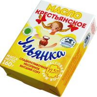 

Масло"КРЕСТЬЯНСКОЕ"(сл/сл.нес.72.5%)160г