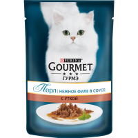 

Корм "GOURMET PERLE"(утка в подливке)85г