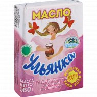 Масло сладкосливочное «Ульянка» несоленое, 82.5%, 160 г
