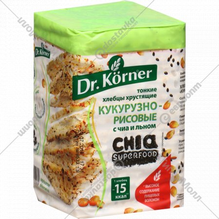 Хлебцы «Dr.Korner» с чиа и семенами льна, 100 г