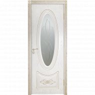 Дверь «Юркас шпон» Венеция-1 Эмаль золото/Фрезеровка №20, 200х90 см