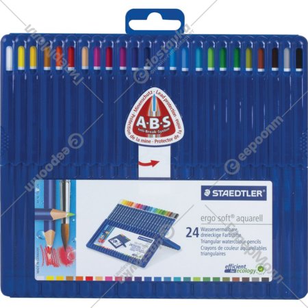 Набор акварельных карандашей «Staedtler» Ergosoft, 156-SB24, 24 цвета