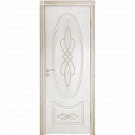 Дверь «Юркас шпон» Венеция-1 ДГ Эмаль золото, 200х90 см
