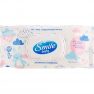 Салфетки влажные детские «Smile Baby» с рисовым молочком, 60 шт