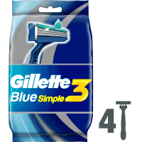 

Бритвы однор."GILLETTE"Blue Simple3,4шт