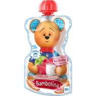 Пюре фрук­то­вое Bambolina из яблок и малины со сливками, 100 г