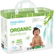 Подгузники-трусики детские «Marabu» Organic Bamboo, размер М, 6-11 кг, 46 шт