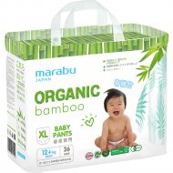Подгузники-трусики детские «Marabu» Organic Bamboo, размер XL, 12+ кг, 36 шт