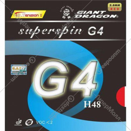 Накладка на ракетку для настольного тенниса «Giant Dragon» Superspin G4 H, 30-010H