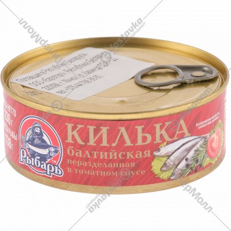 Килька «Рыбарь» балтийская, в томатном соусе, 230 г