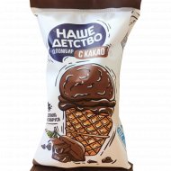 Мороженое «Наше детство» пломбир с какао в вафельном стаканчике, 70 г