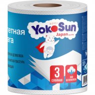 Бумага туалетная «YokoSun» трехслойная, 1 рулон