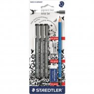 Набор капиллярных ручек «Staedtler» Пигмент Лайнер, 308-SBK-3P, 5 предметов