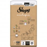 Детские подгузники-трусики «Sleepy» Ecologic, 2X Jumbo, Maxi, 48 шт