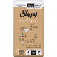 Детские подгузники «Sleepy» Ecologic, 2X Jumbo, Maxi, 52 шт