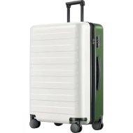 Чемодан «Ninetygo» Rhine Luggage 28, белый/зеленый