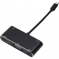Переходник «ATcom» Type-C - HDMI+VGA+USB, AT2810, 0.1 м