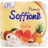 Туалетная бумага «Soffione» Energia di frutta, 3 слоя, 4 рулона