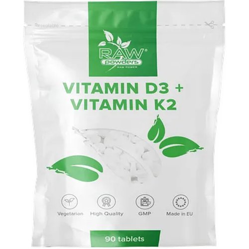 БАД «Raw Powders» D3 + Vitamin K2, 90шт