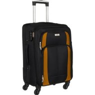 Чемодан «Peterson» PTN 5209-L, черный/оранжевый