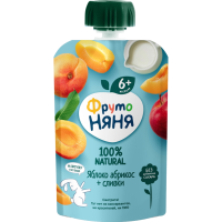 

Пюре "ФРУТОНЯНЯ" ябл/абр со слив. 90 гр
