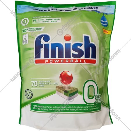 Таблетки для посудомоечных машин «Finish» ECO 0%, 70 шт