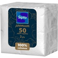 Салфетки бумажные «Sipto» Premium, 2 слоя, 50 листов